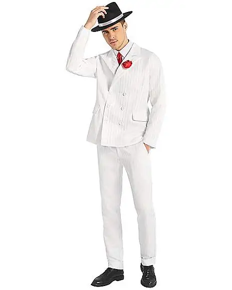 Adult White '20s Mobster Suit 1 Adult White '20s Mobster Suit