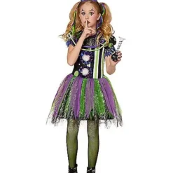 Kids Glow In The Dark Neon Clown Costume