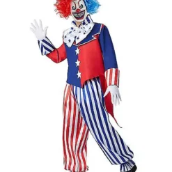 Adult Patriotic Clown Costume