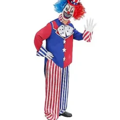 Adult Patriotic Clown Costume -Spirit Spooky Store 01474337 c