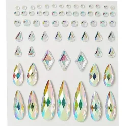 Clear Press On Gem Stones 65 Piece Set