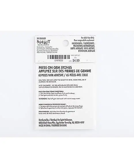 Clear Press On Gem Stones 65 Piece Set 2 Clear Press On Gem Stones 65 Piece Set - Image 2