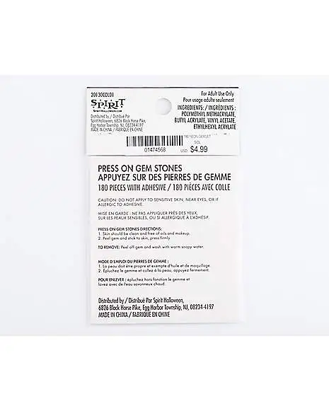 Neon Press On Gem Stones 180 Piece Set 2 Neon Press On Gem Stones 180 Piece Set - Image 2