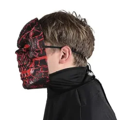 Light-Up LED Horror Scorched Skull Half Mask 6 Light-Up LED Horror Scorched Skull Half Mask -Spirit Spooky Store 01486737 c