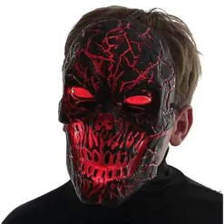 Light-Up LED Horror Scorched Skull Half Mask 7 Light-Up LED Horror Scorched Skull Half Mask -Spirit Spooky Store 01486737 d