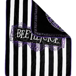 Reversible Beetlejuice Fleece Blanket -Spirit Spooky Store 01488022 d