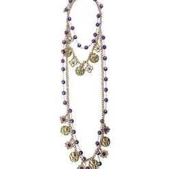 Fortune Teller Coin And Bead Necklace