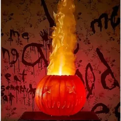 Light-Up Flaming Pumpkin - Trick 'r Treat -Spirit Spooky Store 01490200 g