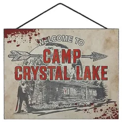 Welcome To Camp Crystal Lake Sign - Friday The 13th