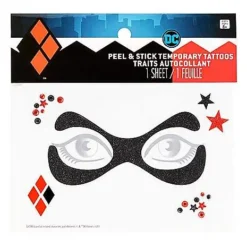 Harley Quinn Peel And Stick Face Tattoo Decals - DC Comics -Spirit Spooky Store 01497742 c