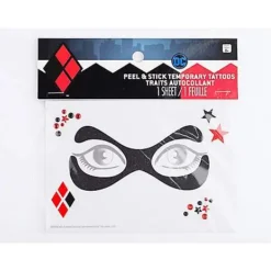 Harley Quinn Peel And Stick Face Tattoo Decals - DC Comics -Spirit Spooky Store 01497742 d