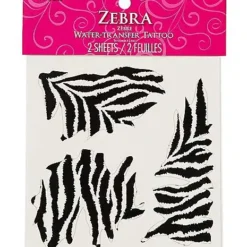 Zebra Temporary Tattoos -Spirit Spooky Store 01498906 d