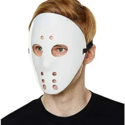 Glow In The Dark Hockey Half Mask -Spirit Spooky Store 01501089 c