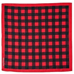 Red And Black Buffalo Plaid Bandana