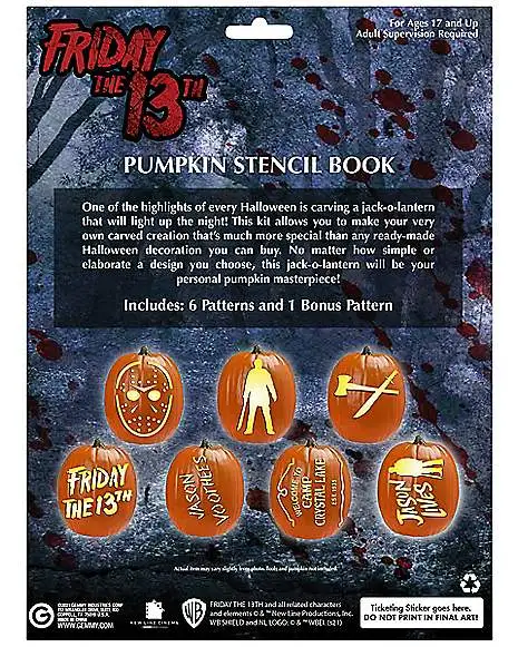 Friday The 13th Pumpkin Stencil Book 2 Friday The 13th Pumpkin Stencil Book - Image 2