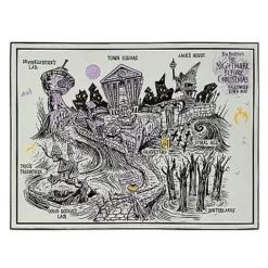 Halloween Town Map Sign - The Nightmare Before Christmas