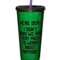 We're Dead Beetlejuice Cup With Straw -Spirit Spooky Store 01517432 c