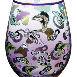 Purple Printed Stemless Glass 22 Oz. - Beetlejuice