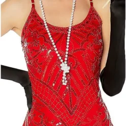 Adult Red Sequin Flapper Dress -Spirit Spooky Store 01520725 c
