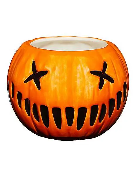 Molded Pumpkin Mug 30 Oz. - Trick 'r Treat 1 Molded Pumpkin Mug 30 Oz. - Trick 'r Treat