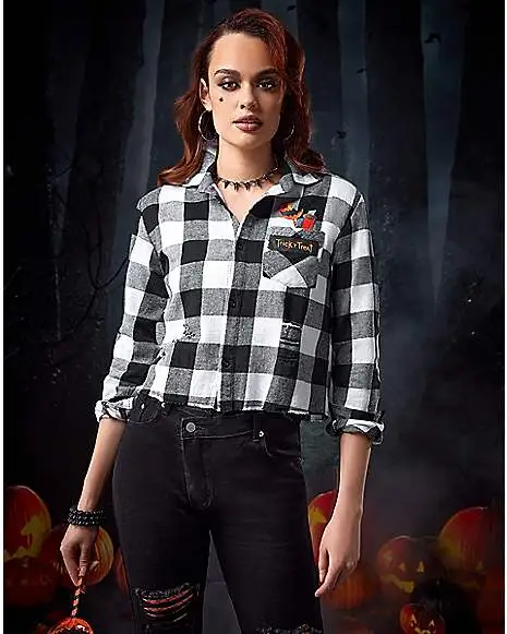 Adult Flannel Shirt - Trick 'r Treat 1 Adult Flannel Shirt - Trick 'r Treat