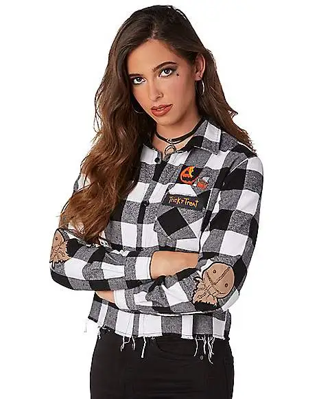 Adult Flannel Shirt - Trick 'r Treat 2 Adult Flannel Shirt - Trick 'r Treat - Image 2