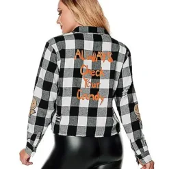 Adult Flannel Shirt - Trick 'r Treat 6 Adult Flannel Shirt - Trick 'r Treat -Spirit Spooky Store 01532589 c