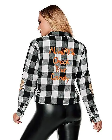 Adult Flannel Shirt - Trick 'r Treat 3 Adult Flannel Shirt - Trick 'r Treat - Image 3