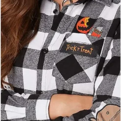 Adult Flannel Shirt - Trick 'r Treat 7 Adult Flannel Shirt - Trick 'r Treat -Spirit Spooky Store 01532589 d