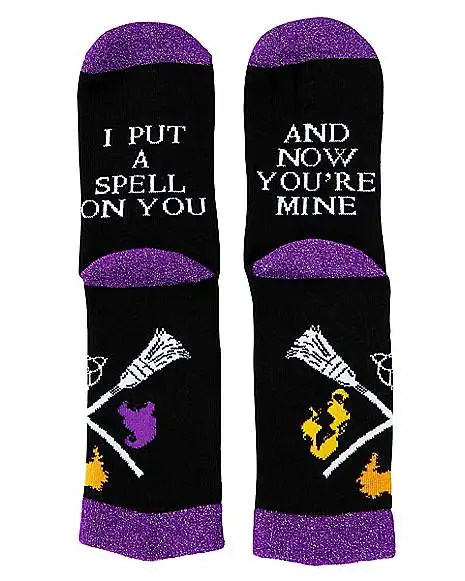 I Put A Spell On You Crew Socks - Hocus Pocus 2 I Put A Spell On You Crew Socks - Hocus Pocus - Image 2