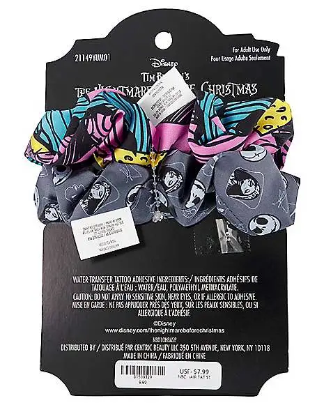 The Nightmare Before Christmas Scrunchies And Temporary Tattoos 3 The Nightmare Before Christmas Scrunchies And Temporary Tattoos - Image 3