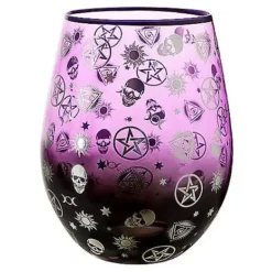 Mystical Arts Symbols Stemless Wine Glass - 20 Oz.