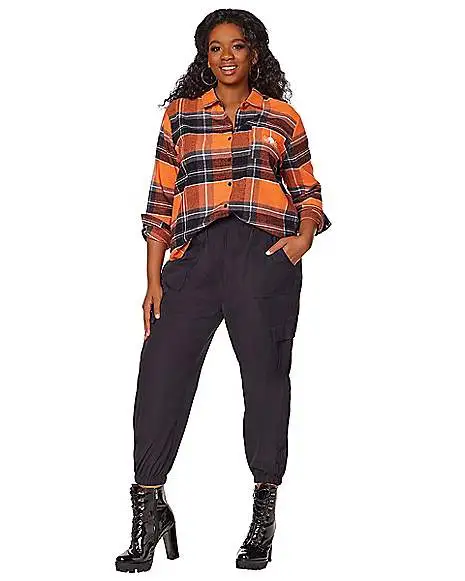 Adult Stay Spooky Flannel Shirt 1 Adult Stay Spooky Flannel Shirt