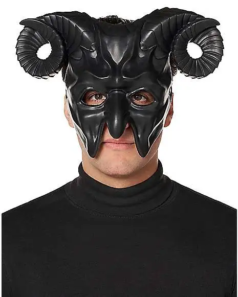 Black Horror Devil Half Mask 1 Black Horror Devil Half Mask