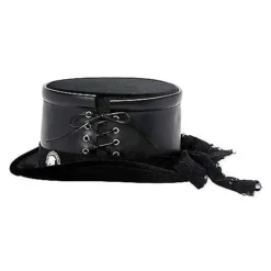 Black Gothic Top Hat 7 Black Gothic Top Hat -Spirit Spooky Store 01542570 c