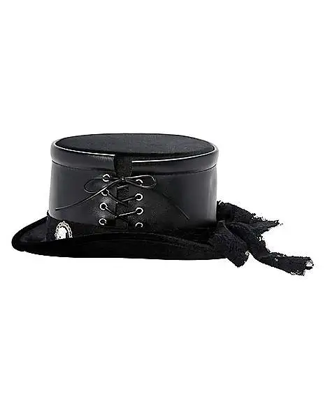 Black Gothic Top Hat 3 Black Gothic Top Hat - Image 3
