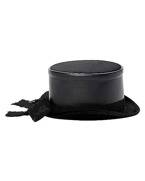 Black Gothic Top Hat 4 Black Gothic Top Hat - Image 4
