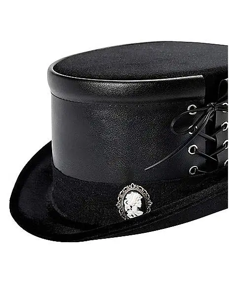 Black Gothic Top Hat 5 Black Gothic Top Hat - Image 5