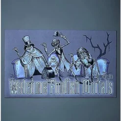 Welcome Foolish Mortals Doormat - The Haunted Mansion -Spirit Spooky Store 01542778 d
