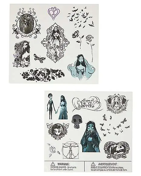 Corpse Bride Temporary Tattoos 1 Corpse Bride Temporary Tattoos