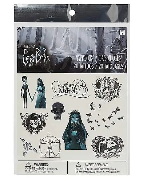 Corpse Bride Temporary Tattoos 2 Corpse Bride Temporary Tattoos - Image 2