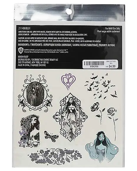 Corpse Bride Temporary Tattoos 3 Corpse Bride Temporary Tattoos - Image 3
