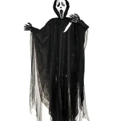 5 Ft Light-Up Ghost Face Hanging Prop - Decorations
