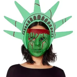 EL Wire LED Lady Liberty Half Mask - The Purge