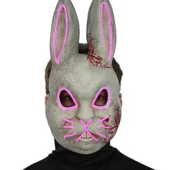 Light-Up EL Wire Bad Bunny Half Mask