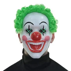 Light Up El Wire Jokes On You Clown Half Mask
