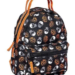 Skull And Pumpkin Mini Backpack -Spirit Spooky Store 01548809 c