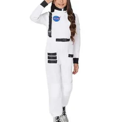 Kids White NASA Jumpsuit Costume