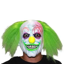 Neon Green Hair Clown Full Mask
