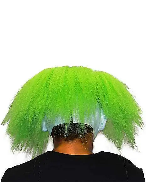 Neon Green Hair Clown Full Mask 3 Neon Green Hair Clown Full Mask - Image 3